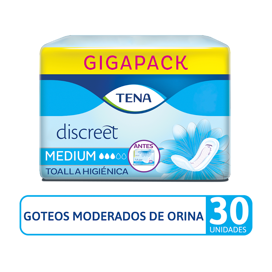 Toalla Higiénica TENA Discreet Medium X30