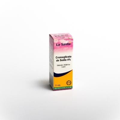 Cromoglicato Sódico La Santé 4% Gotas Oftálmicas Frasco X5Ml.