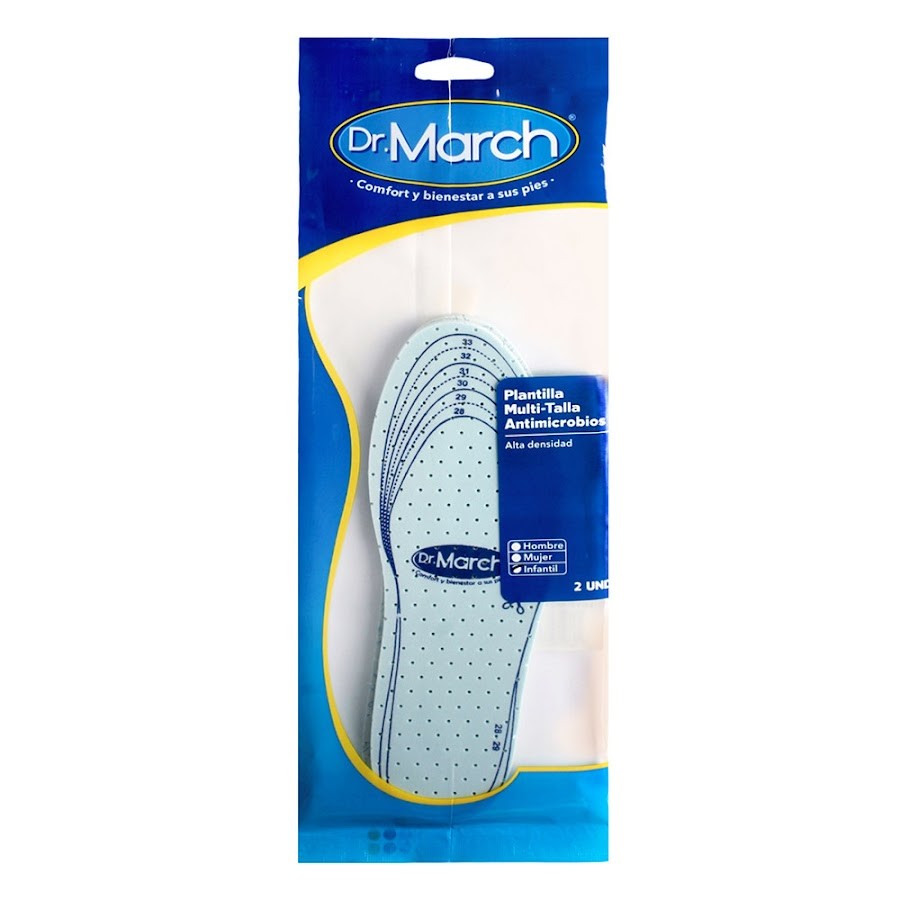 Plantilla DR.MARCH Infantil Multi-Talla Antimicrobios x1Und