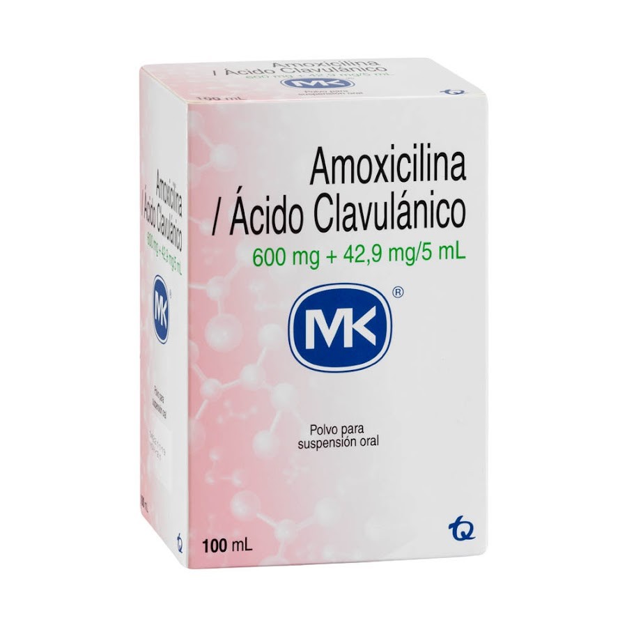Amoxicilina MK Polvo 600MG +Acido Clavulánico 42.9mg Frascox100Ml
