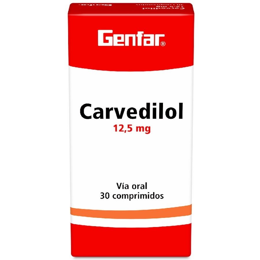 Carvedilol Genfar 12.5Mg Comprimidos Caja X30Com.