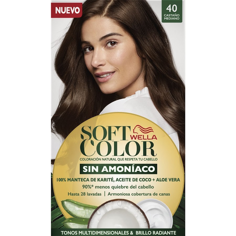 Tinte WELLA SOFT COLOR castaño medio 40 x1kit