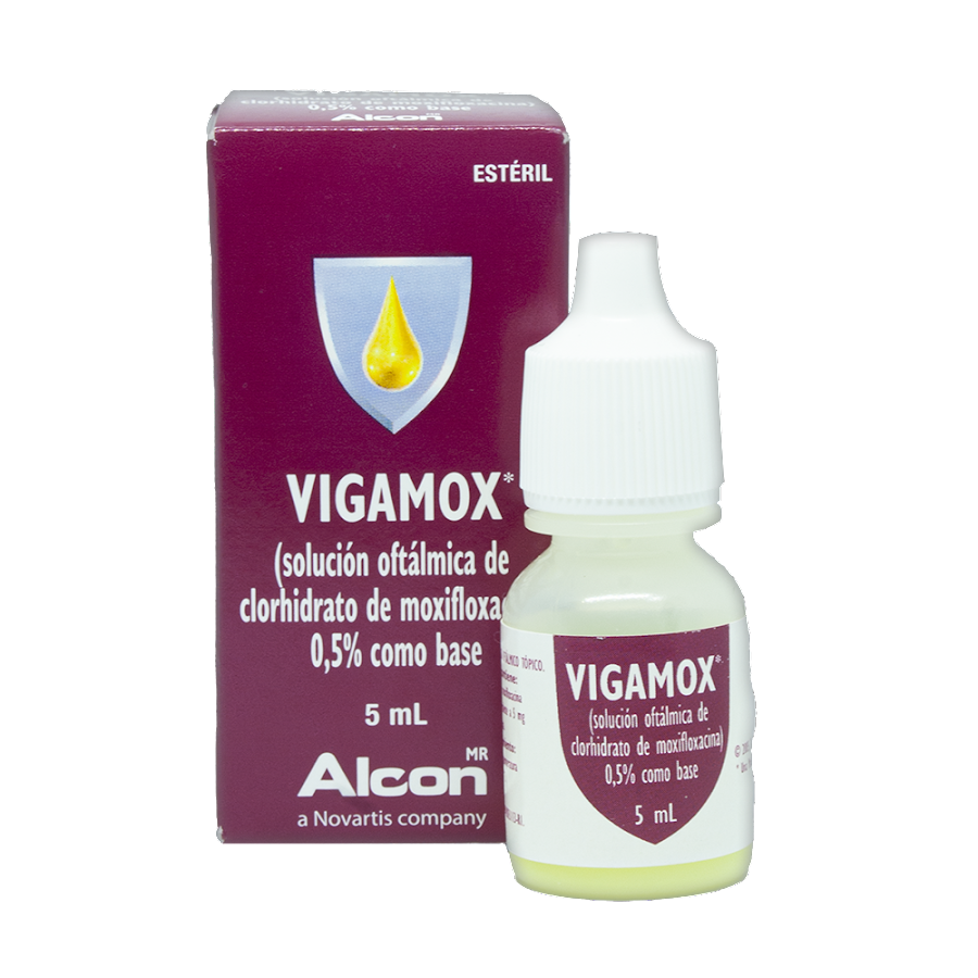 Vigamox 0.5% Gotas Frasco X5Ml. Novartis Moxifloxacino
