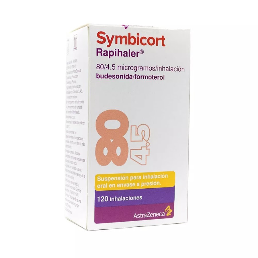 SYMBICORT RAPIHALER 80/4.5MCG INH X 120 DOSIS BUDESONIDA FORMOTEROL