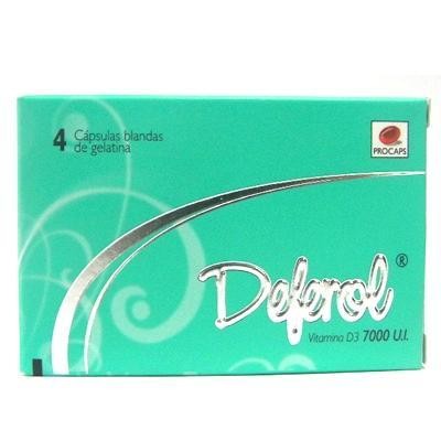 DEFEROL 7000UI CÁPSULAS CAJA X4CAP. PROCAPS VITAMINA D3
