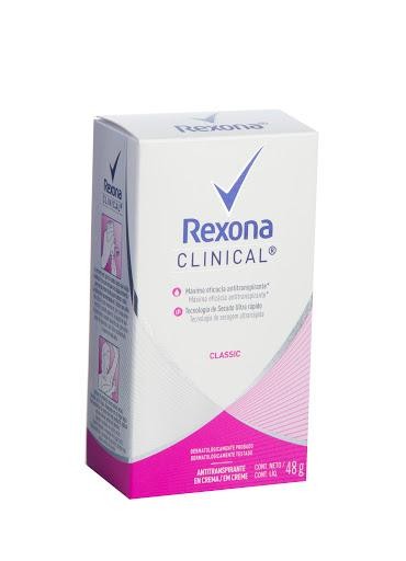 Desodorante Antitranspirante Barra Crema Mujer Rexona Clinical Classic x48G