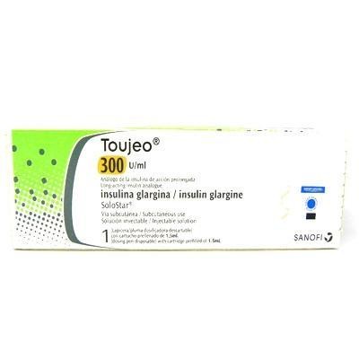 TOUJEO 300U/ML SOLUCIÓN INYECTABLE CTCHOX1.5ML.SANOFI INSULINA GLARGIN