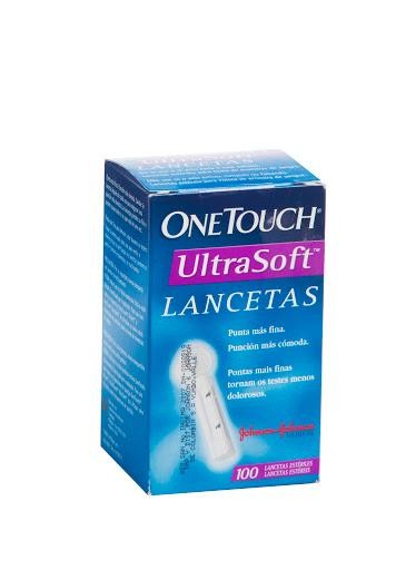 Lancetas ONE TOUCH UltraSoft Punta Fina más Cómoda x100Und
