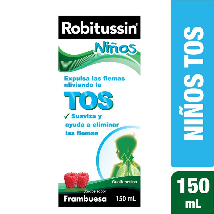 ROBITUSSIN Niños TOS Frambuesa Jbe. Fco. x150Ml. PFI Guaifenesina