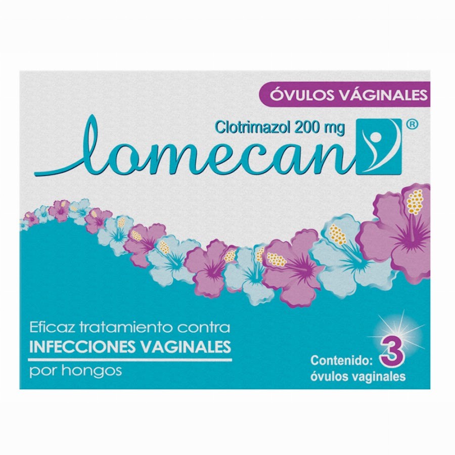 Óvulos Vaginales Lomecan Antimicotico Clotrimazol 3 Óvulos
