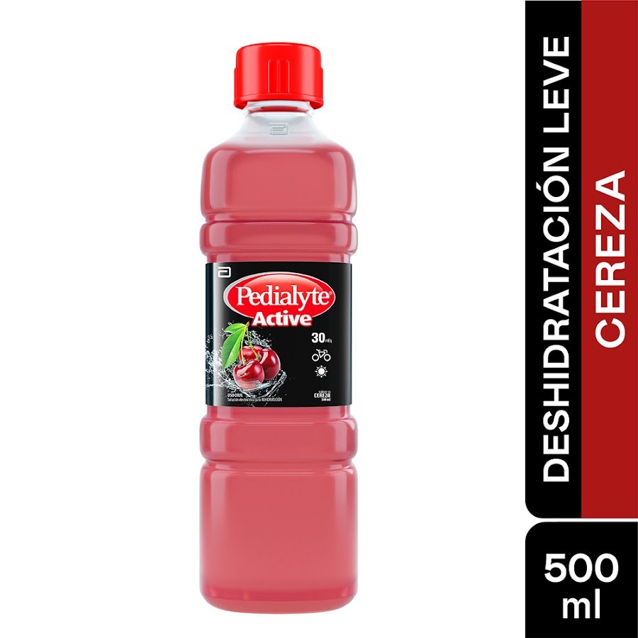 PEDIALYTE ZINC SUERO ORAL TRATAM DESHIDRATACIÓN 30MEQ CEREZA X500ML