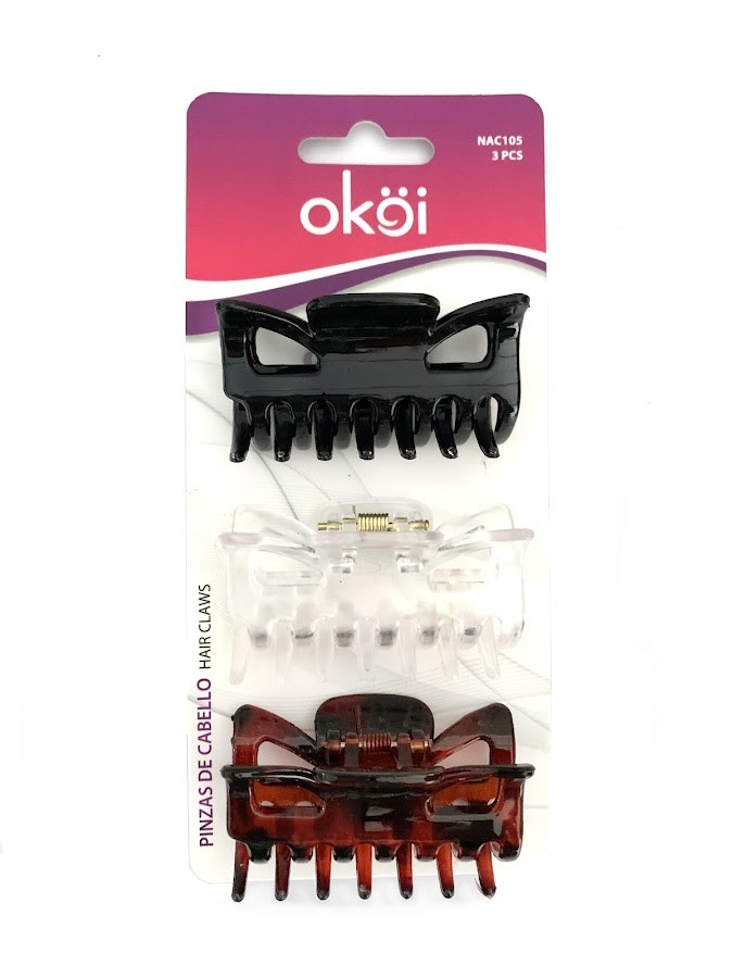 Pinzas Mariposa Para El Cabello x 3 pcs OkoiX 1und