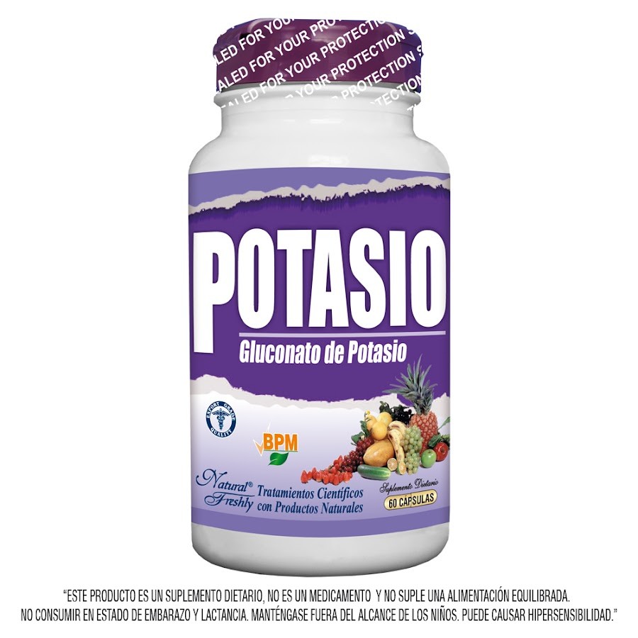 POTASIO FRASCO X60CAP. NATURAL FRESHLY GLUCONATO DE POTASIO