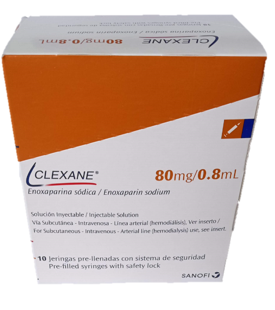 Clexane 80mg/0.8ml Enoxaparina Sódica Sanofi x 10 Jeringas