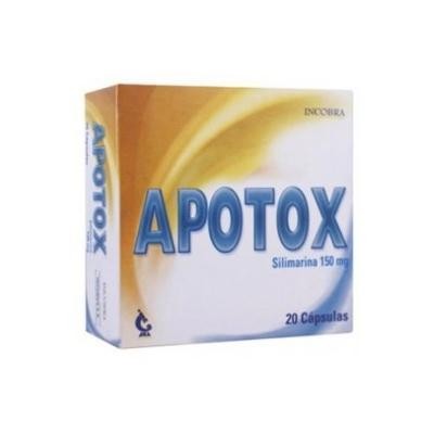 Apotox 150Mg. Cápsulas Caja x20Cap. Incobra Silimarina-.