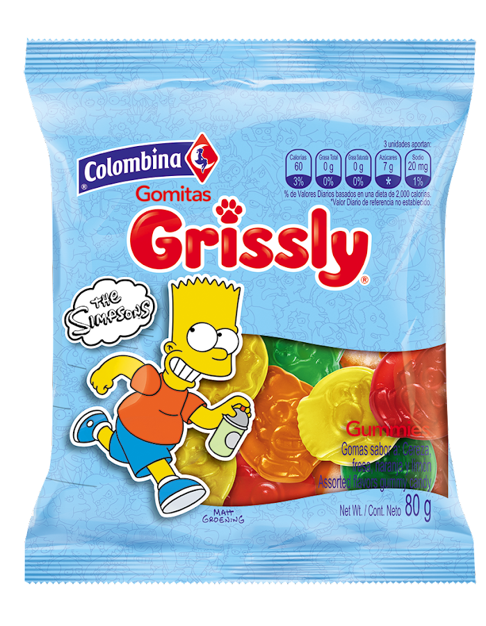 Goma Grissly Simpsons x80gr