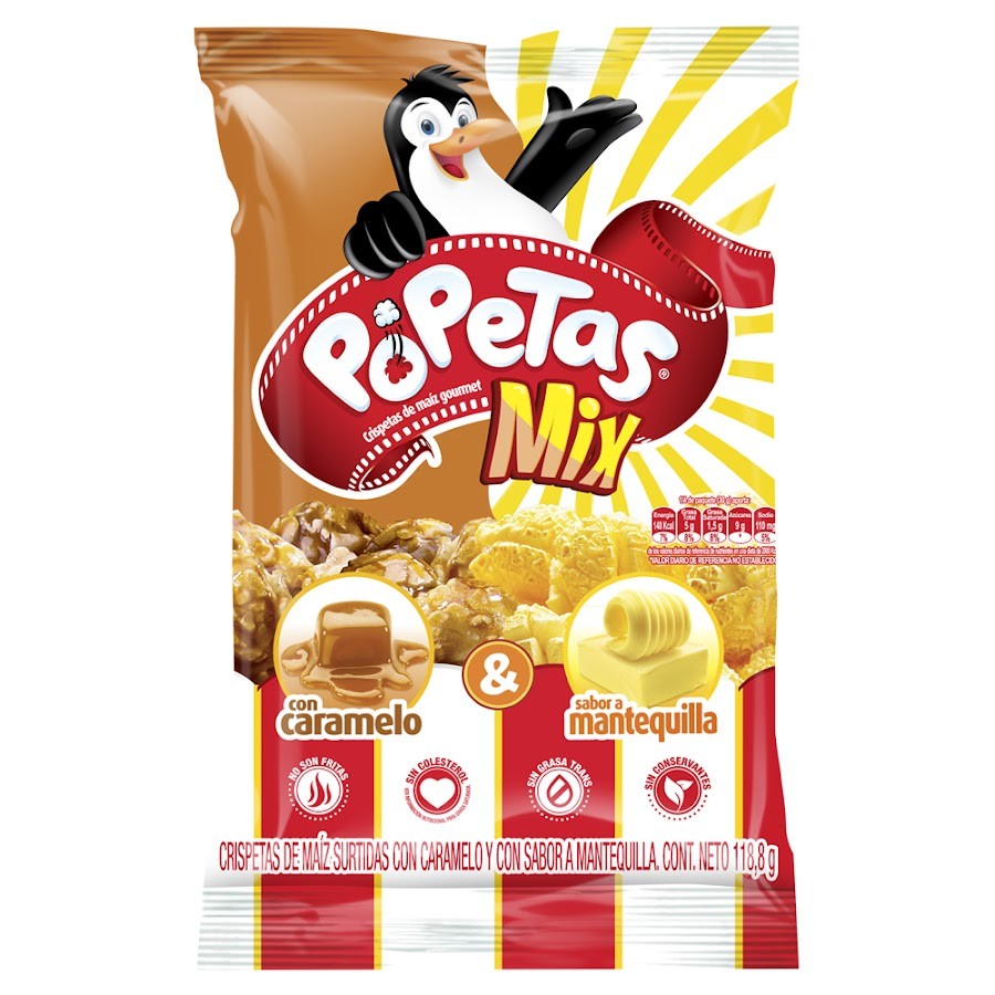 CRISPETAS POPETAS CARAMELO-MANTEQUILLA X132G.