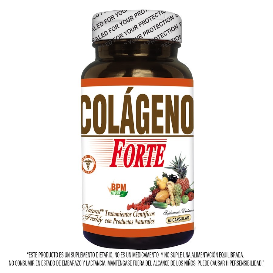 Colágeno Forte 400 Mg Frasco x60 Caps Natural Freshly Producto Natural