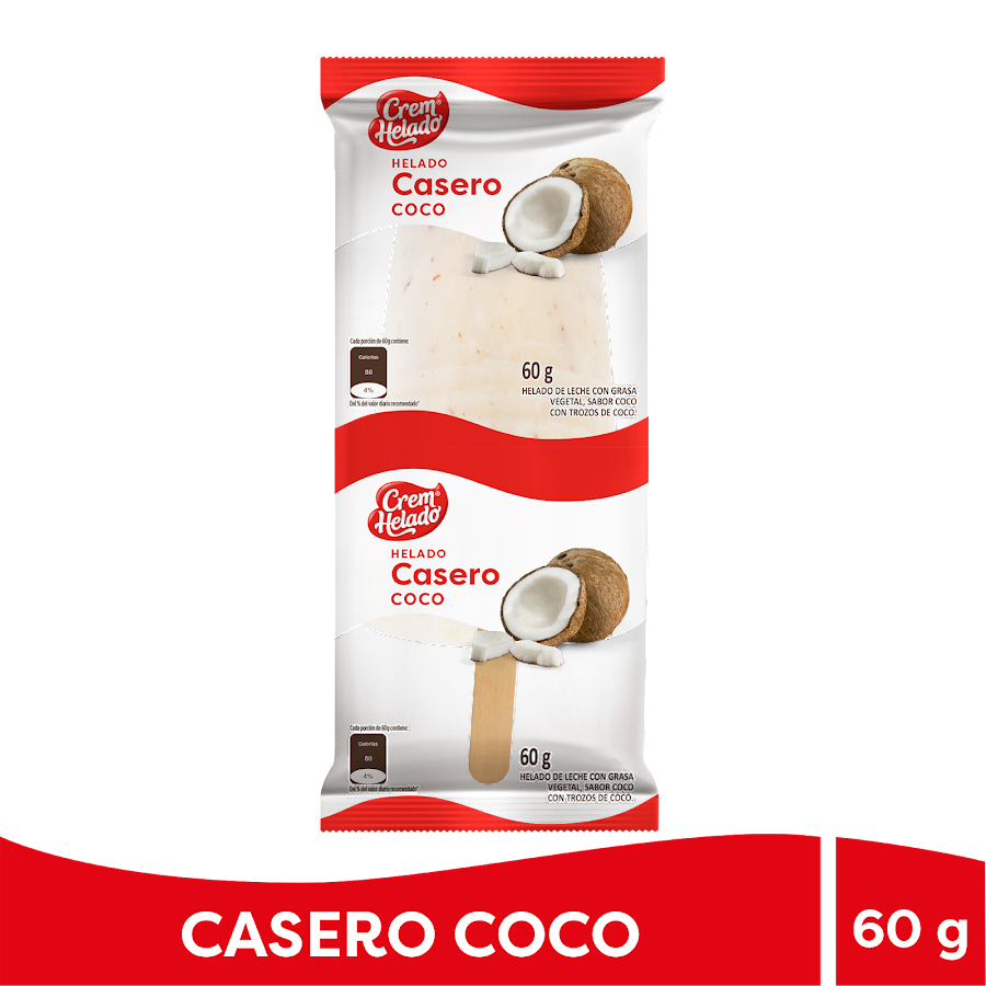 HELADO CREM HELADO CASERO COCO X60G