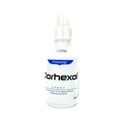 CLORHEXOL SOLUCIÓN SPRAY FRASCO X180ML.FARPAG CLORHEXIDINA DIGLUCONATO