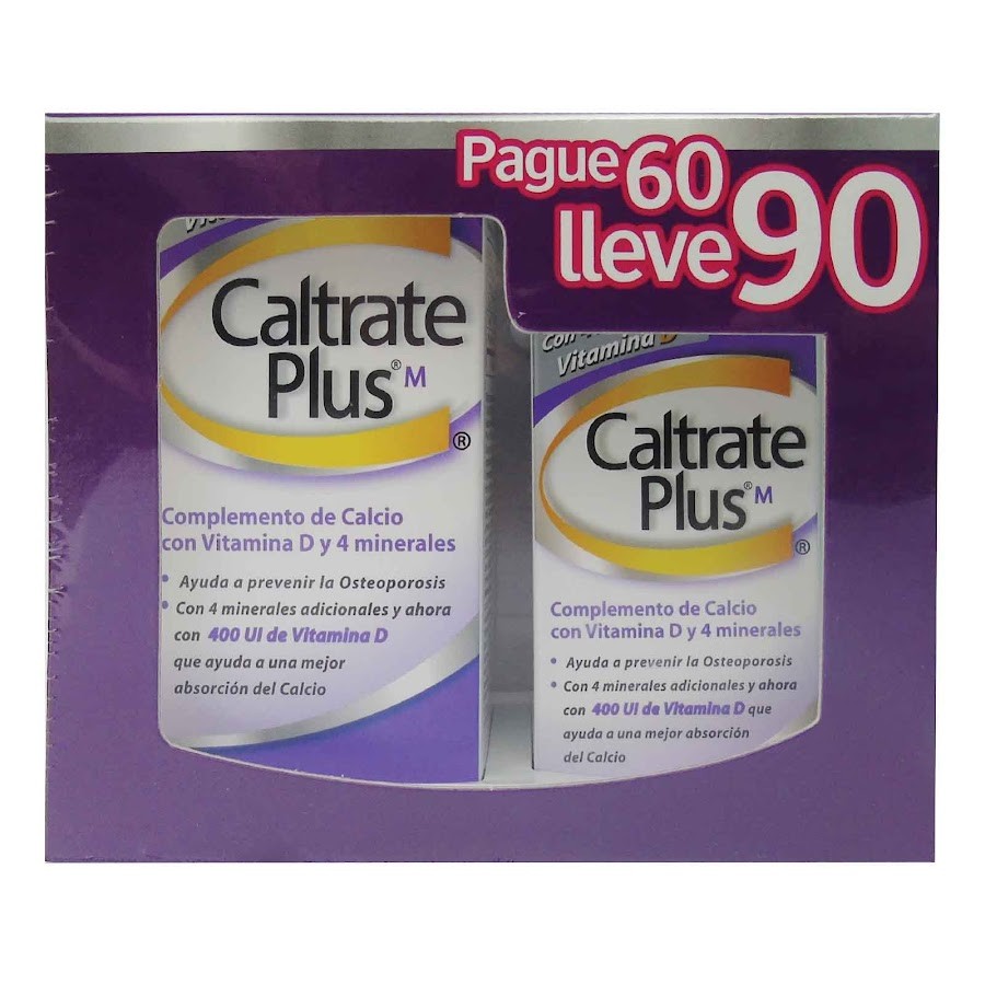 OFERTA CALTRATE PLUS M 400UI FRASCO X90COM PFI CALCIO VIT. PG60 LEV