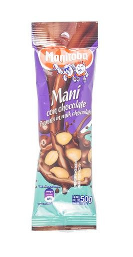 Maní Manitoba Con Chocolate Paquete X50G.