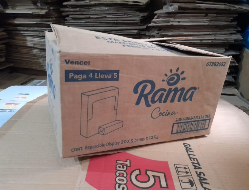 caja de cartón miscelánea de segunda