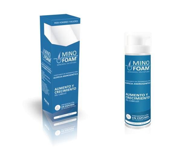 MinoFoam Minoxidil 5%Aumento y Crecimiento de Cabello x 100Gr
