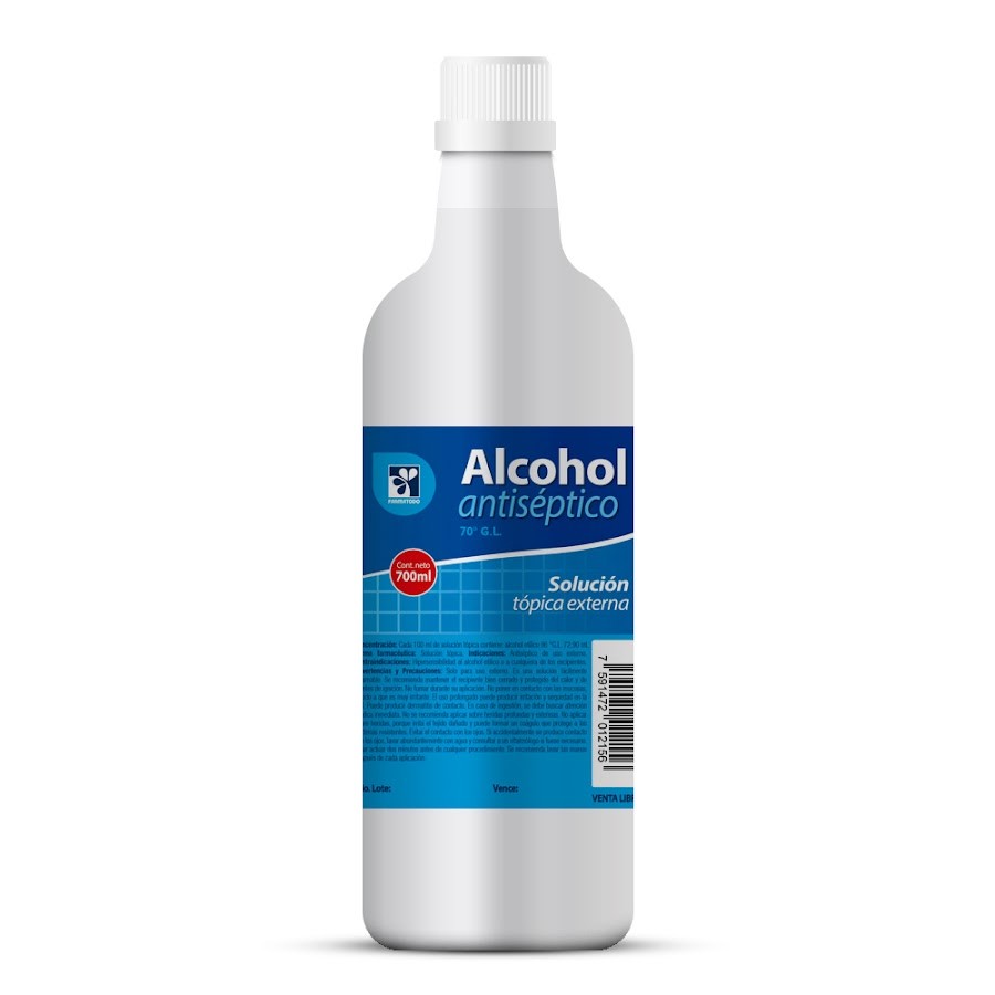 Alcohol Antiseptico Farmatodo x 700Ml
