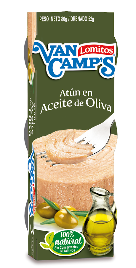 Atun Van Camps en Aceite de Oliva Empaque x 3 Latas/Peso neto 80Gr