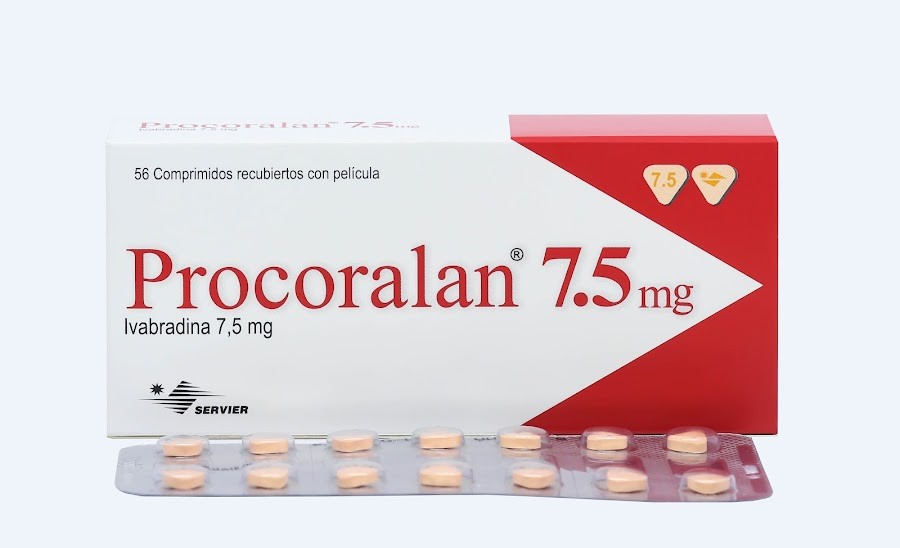 Procoralan 7,5mg  Ivabradina Clorhidrato caja x 56 comprimidos