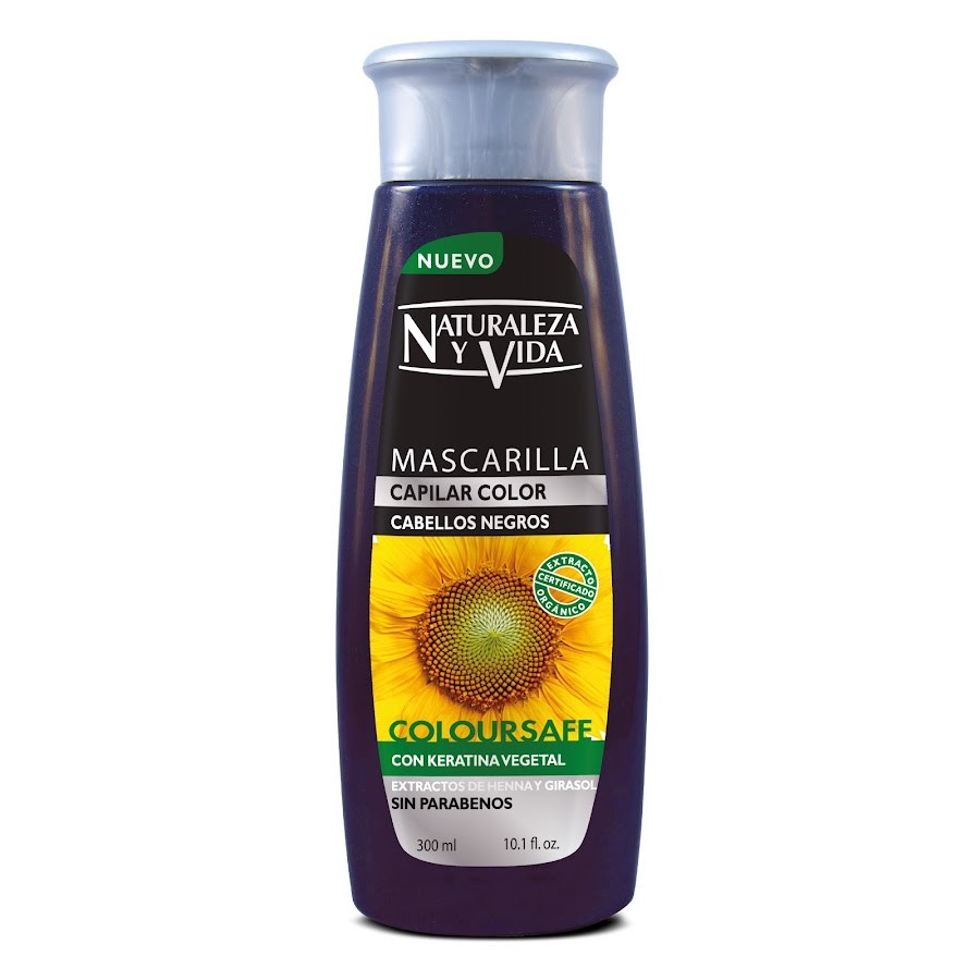 Mascarilla Capilar NATURALEZA Y VIDA Cabellos Negros Coloursafe x300Ml