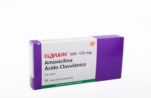 Clavulin 500/125Mg Tab. Caja x14Tab. GSK Amoxicilina Ácido Clavulánico