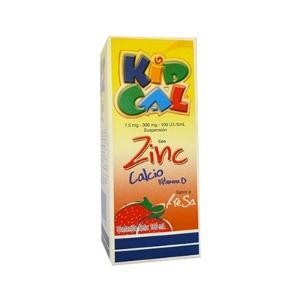 KidCal Fresa 7.5/300mg Sus.Oral Fco.x180Ml.FAR Zinc Calcio Vitamina D