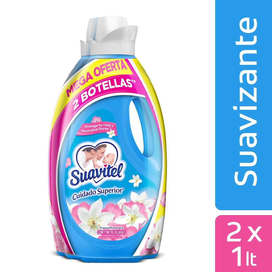 Oferta Suavizante SUAVITEL Fresca Primavera ¡Ahorre! Familiar x2Und