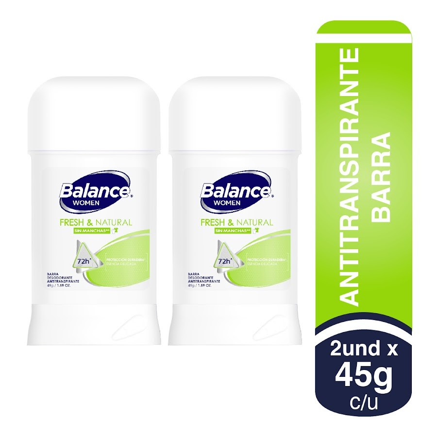 Oferta Desodorante Balance For Women Fresh Stick x2 und de 45gr c/u