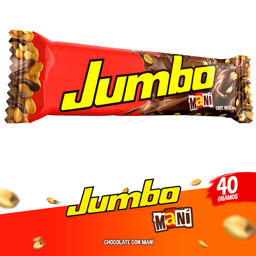 Chocolatina JUMBO con Leche Maní x40g