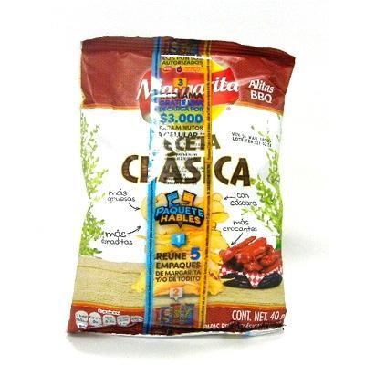 PASABOCAS MARGARITA PAPAS FRITAS ALITAS BBQ RECETA CLÁSICA X38G.
