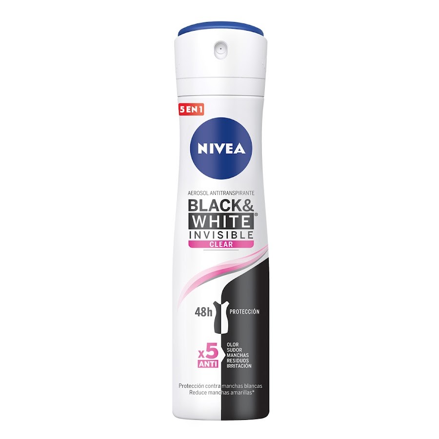 Antitraspirante NIVEA Spray Invisible Black & White 48H x150Ml