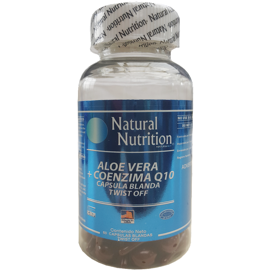 Aloe Vera + Coenzima Q10 Natural Nutrition x 60Cap
