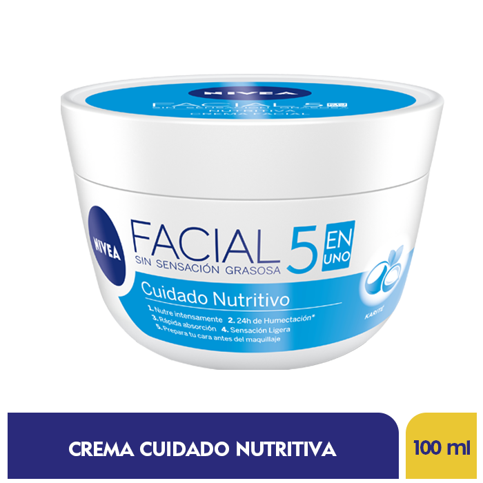 CREMA NIVEA FACIALNUTRITIVA  HIDRATANTE X 100 ML