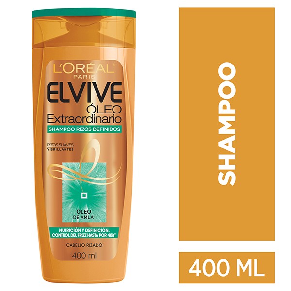 SHAMPOO L´ORÉAL ELVIVE OLEO EXTRAORDINARIO RIZOS DEFINIDOS X400ML.