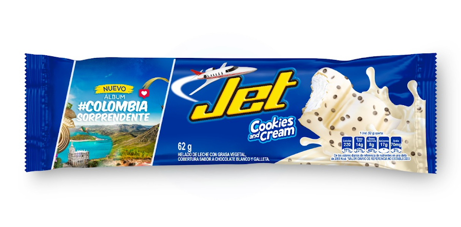 Paleta Jet Cookies And Cream x 62Gr