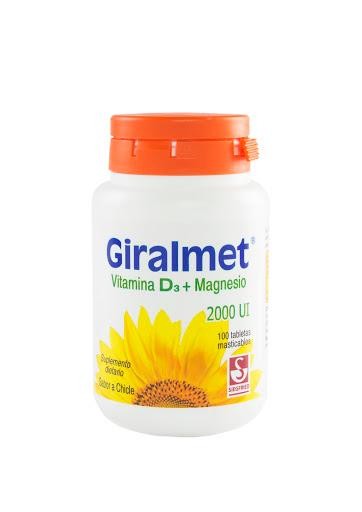 Giralmet Chicle 2000UI Tab.Fco.x100Tab. Siegfried Vitamina D3 Magnesio