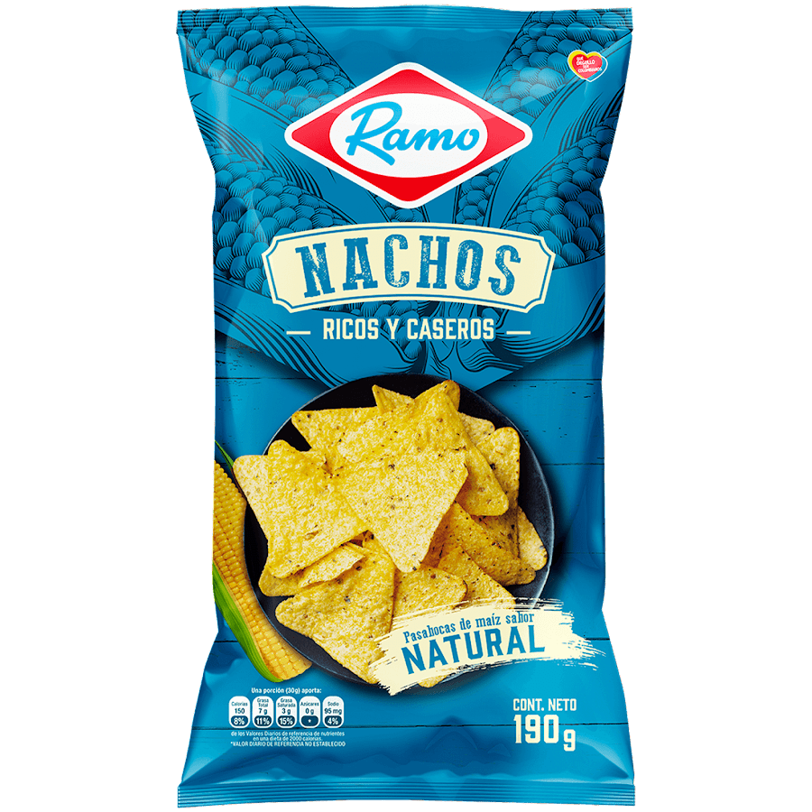 Pasabocas Ramo Nachos De Maiz Sabor Natural X 190G