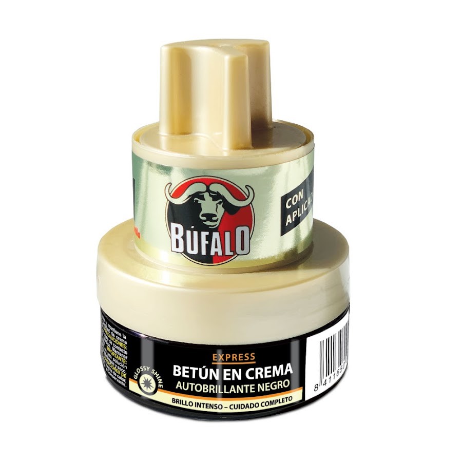 Betún BÚFALO Autobrillante Crema sin Cepillo Negro x40ml