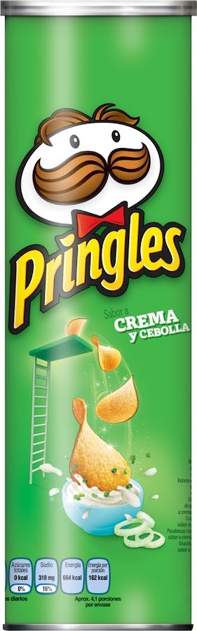 PASABOCAS PRINGLES PAPAS FRITAS CEBOLLA TARRO X124G.
