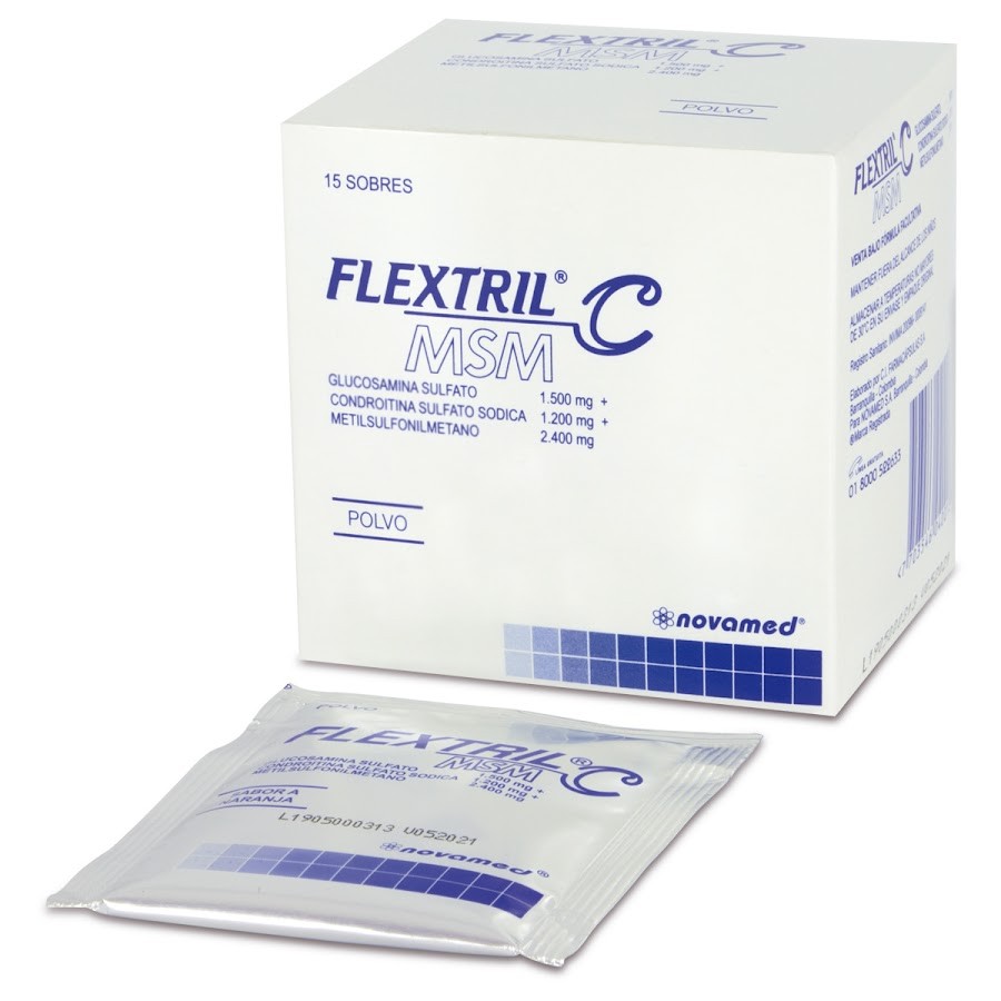 Flextril C Msm Caj.x15Sob.NOV Glucosami Condroiti Metilsulfonilmetano