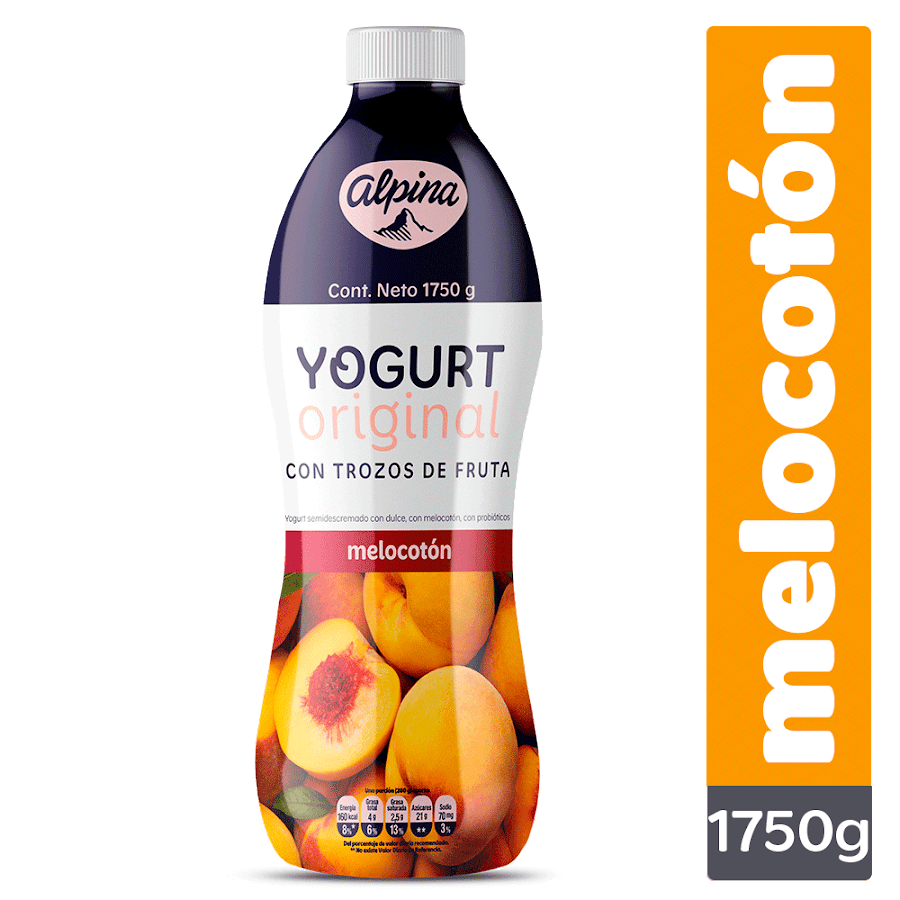 Yogurt Alpina Original Sabor a Melocoton x 1750Gr