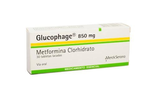 Glucophage 850Mg Tabletas Caja x30Tab. Merck Metformina Clorhidrato